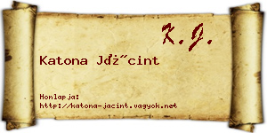 Katona Jácint névjegykártya