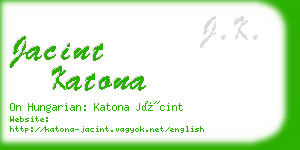 jacint katona business card